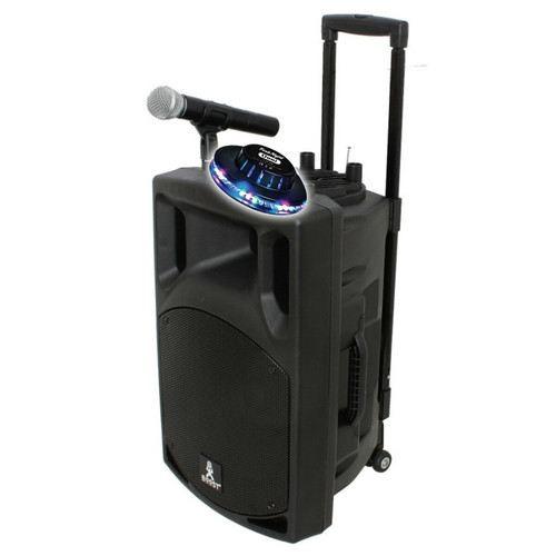 Bmi - Enceinte Active BOOST120VHF-BT Portable Autonome - 700W -1 2/30CM AVEC USB-MP3, REC, VOX, BLUETOOTH, 1 MICRO VHF, Lumière OVNI Bmi  - Bmi