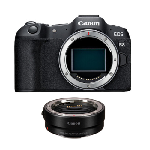 Canon - Canon EOS R8 Boîtier + adaptateur de monture EF-EOS R Canon  - Hybride Canon Appareil Hybride