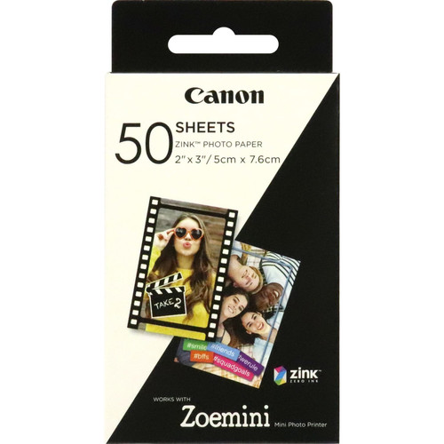 Canon - Pack 50 feuilles de papier photo ZINK pour Zoemini Canon  - Papier Photo Canon