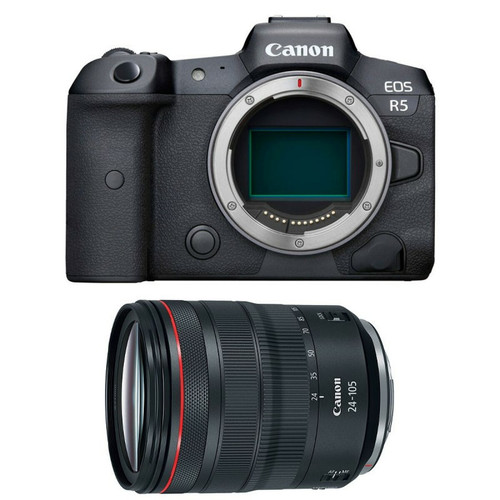 Canon - PACK CANON EOS R5 + RF 24-105mm f/4L IS USM R5 Canon  - Bonnes affaires Appareil Photo