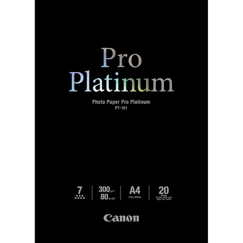 Canon - Papier photo PT-101 Pro Platinum A4 Canon  - Papier Photo Canon