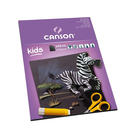 Canson - Canson Kids Papier couleur 10 feuilles A4 21 x 29,7 cm Noir Canson  - Canson