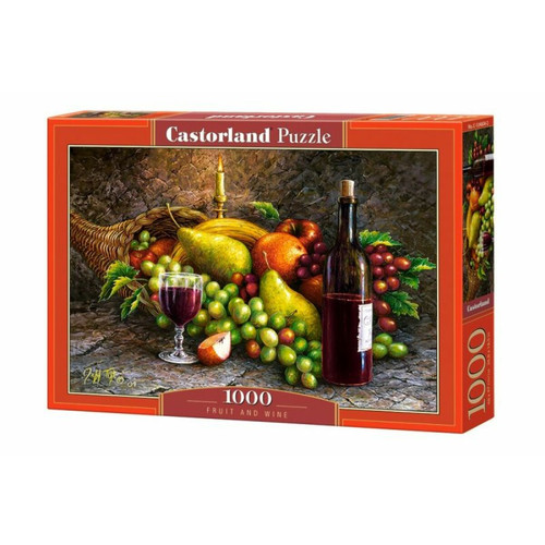 Animaux Castorland Castorland- Fruit and Wine-1000 Pieces Puzzle, C-104604-2, coloré