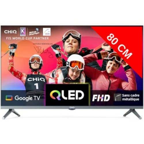 Chiq - TV QLED Full HD 80 cm L32QM8T- Google TV, QLED Chiq  - TV connectée 80 cm TV 32'' et moins