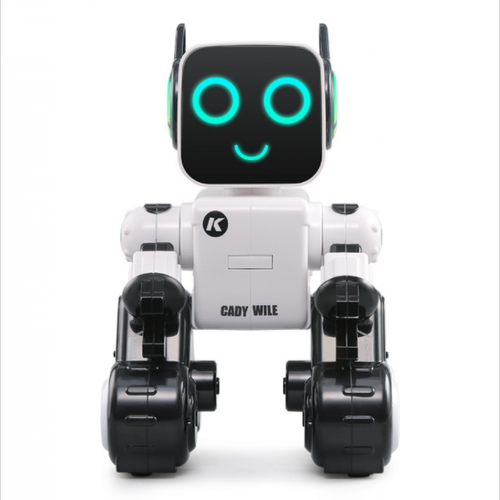 chronotech - Robot Télécommandé RC pour Enfants, Jouet Robotique Rechargeable de Contrôle du Son Tactile Sonore, Meilleur Cadeau(Blanc) chronotech  - Jouet connecté