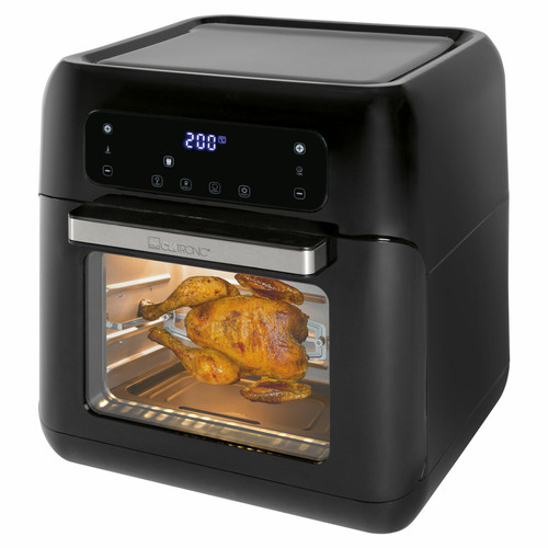 Clatronic - Friteuse à air chaud sans huile 11L numérique 9 programmes broche à poulet, 1500, Noir, Clatronic, FR 3747 Clatronic  - Clatronic