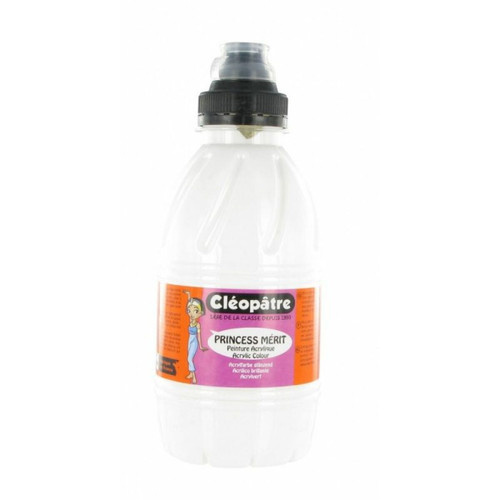 Cleopatre - Flacon 500 ml de peinture acrylique blanche Cléopatre Cleopatre  - Cleopatre