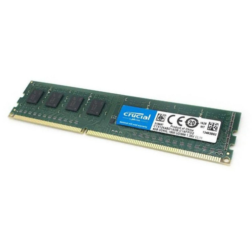 Crucial - 4Go RAM Crucial CT51264BD160B.C16FPD2 240Pin DDR3 PC3L-12800U 2Rx8 1.35v CL11 Crucial  - Occasions RAM PC