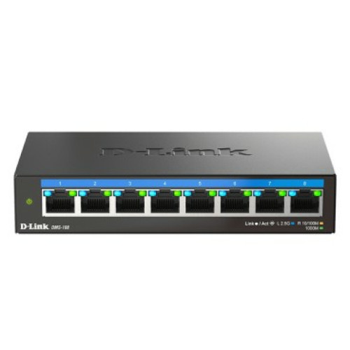D-Link - D-Link DMS-108 Non-géré 2.5G Ethernet (100/1000/2500) Noir D-Link - Switch D-Link