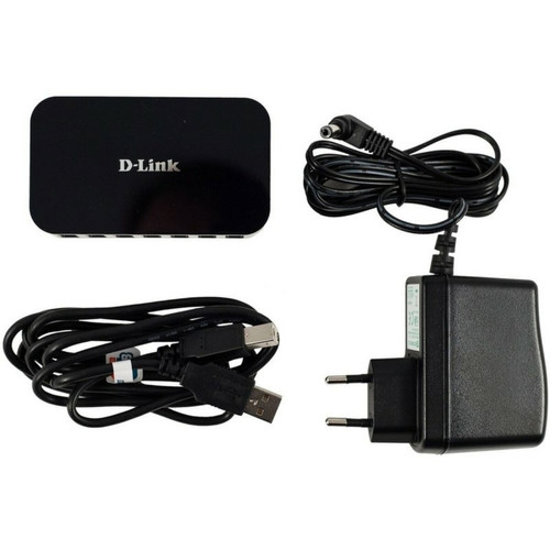 D-Link - Hub USB PC Mac D-Link DUB-H7 7 Ports USB 2.0 +Bloc Chargeur +Câble USB-AB D-Link  - Hub USB et Lecteur de cartes