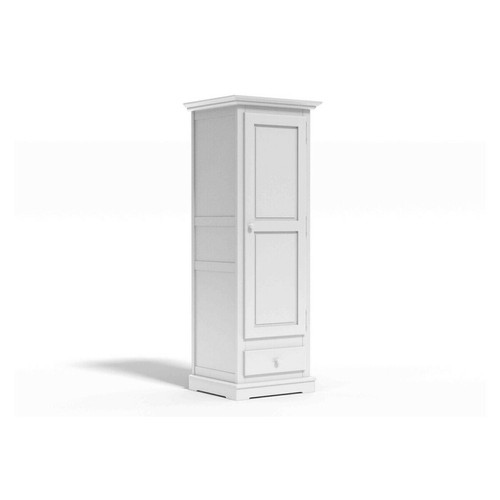 DECOPIN - petite armoire 1 porte en pin ducie - blanc uni DECOPIN  - Armoire enfant