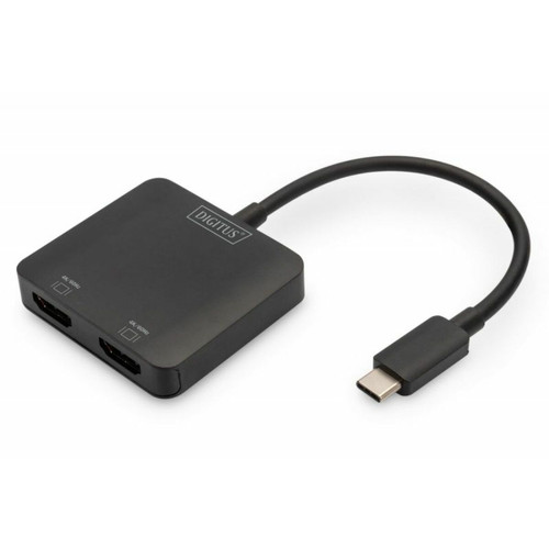 Digitus - Digitus 2-Port MST Video Hub (USB-C? -> 2x HDMI) - HDMI - 2x HDMI - 3840 x 2160 Pixel - Schwarz - Acrylnitril-adien-Styrol (ABS) - 4K Ultra HD (DS-45338) Digitus  - Digitus