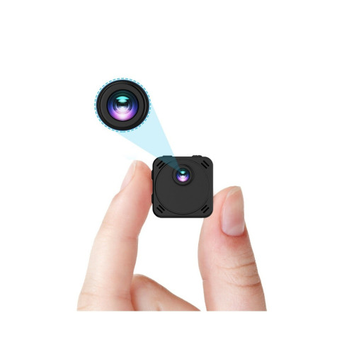 Caméra de surveillance connectée Divers Marques Mini caméra de surveillance infrarouge intelligente sans fil vision 170° 4K HD 1080P WIFI et DV, jour/nuit  + Micro SD 128GO
