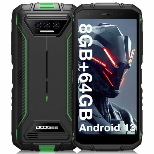Doogee - Telephone portable DOOGEE S41T Robuste Smartphone 8+64Go 5.5" 6300mAh Android 13 Carte T-Flash jusqu'à 1TB Double SIM NFC - Vert Doogee  - Smartphone Android Doogee