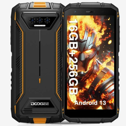 Doogee - Telephone portable DOOGEE S41MAX 5.5 pouces 6300mAh Robuste Smartphone 16+256Go Android 13-NFC-déblocage du visage-13+8MP - Orange Doogee  - Smartphone Android Doogee
