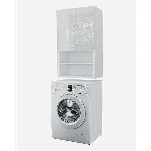 Dusine - Laveo - Meuble pour machine à laver en BLANC laqué à accrocher 60 cm Dusine  - Colonne de salle de bain Design