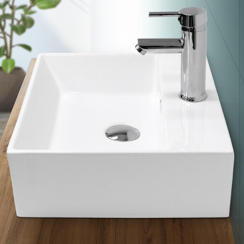 Ecd Germany - Lavabo vasque salle de bain en céramique suspendu / à poser angulaire 415x360mm Ecd Germany  - Lavabo