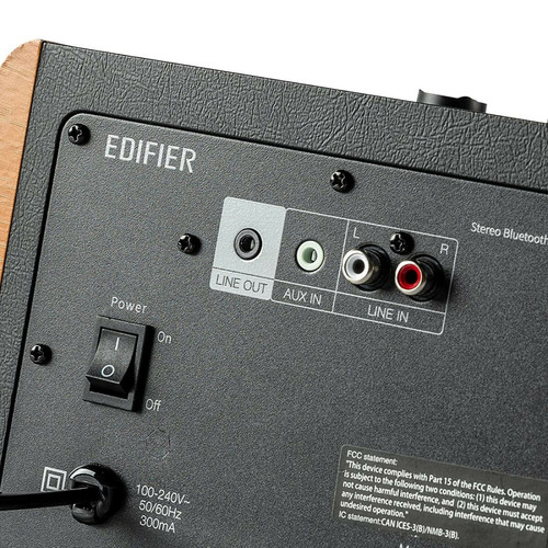 Edifier Edifier D12 Bookshelf Speaker - Haut-parleur Bluetooth stéréo intégré de bureau - Boîtier en bois