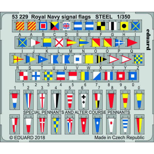 Eduard - Royal Navy signal flags STEEL - 1:350e - Eduard Accessories Eduard  - Eduard