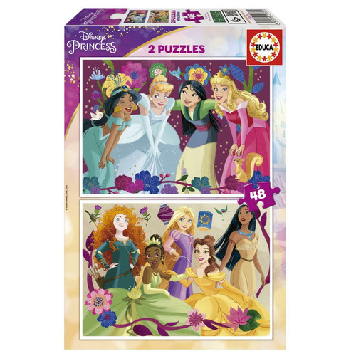 Educa Borras - Puzzle 2 x 48 - Princesses disney Educa Borras  - Educa Borras