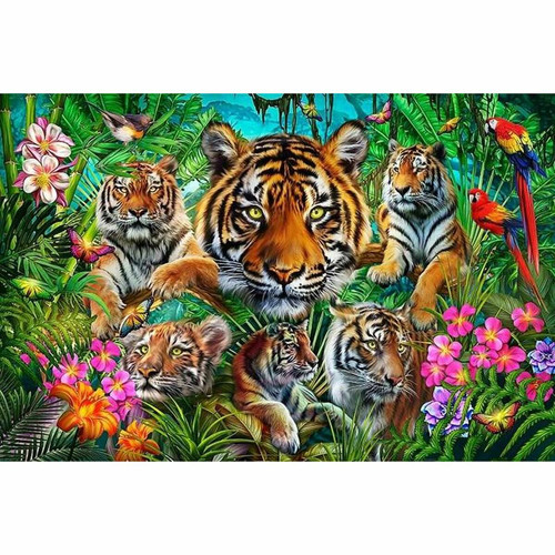 Educa - Puzzle Educa Tiger jungle 500 Pièces Educa  - Educa