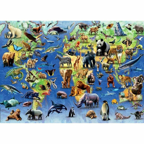 Animaux Educa Puzzle Educa Danger of extinction 500 Pièces