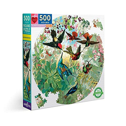 Eeboo - eeBoo Piece and Love colibris 500 piAces puzzle cercle rond Eeboo  - Eeboo