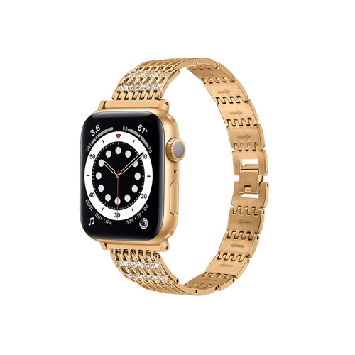 Eko - Eko Bracelet pour Apple Watch 38/40/41mm en acier inoxydable Strass Dorée Eko  - Eko