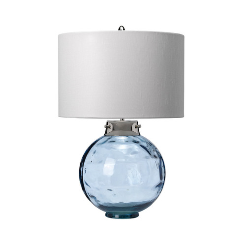 Elstead Lighting - Lampe de table Kara, bleu, abat-jour en fausse soie Elstead Lighting  - Elstead Lighting