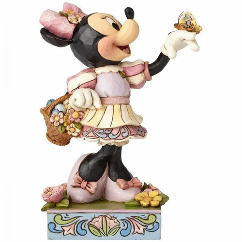 Enesco - Figurine Disney - ENESCO - Minnie avec Panier Fleurs et oeufs de Pâques Enesco  - Enesco