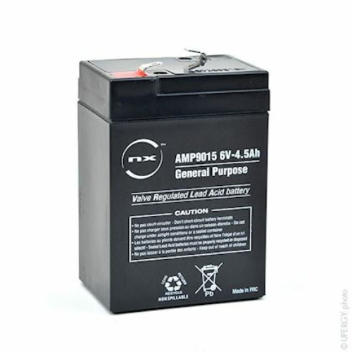 Enix Energie - batterie au plomb - agm nx - general purpose - 6 volts - 4.5ah - f4.8 - enix energies amp9015 Enix Energie  - Piles et Chargeur Photo et Vidéo