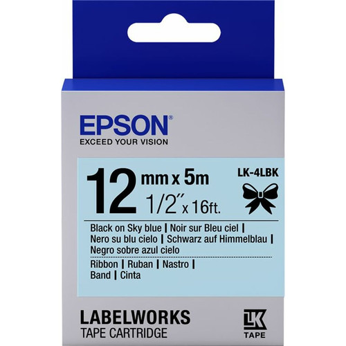 Epson - CARTRIDGE SATIN RIBBON LK-4LBK BLACK/SKY BLUE 12MM (5M) Epson  - DVD Vierge