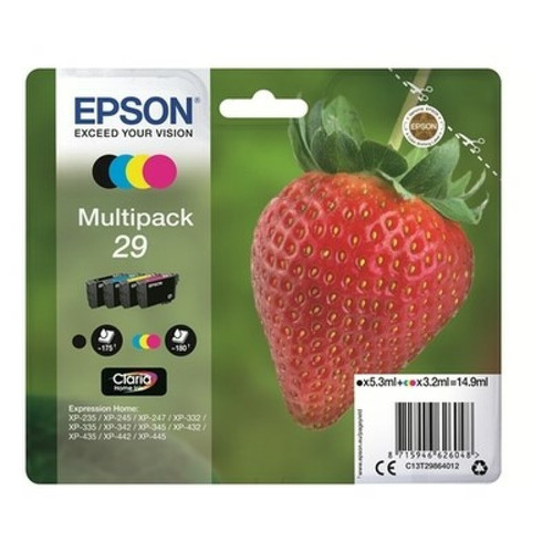 Epson - Epson 29/T2986 Pack 4 Cartouches Noir et couleurs C13T29864012 (Fraise) Epson  - T2986