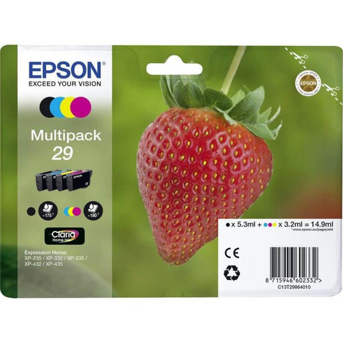 Epson - EPSON Multipack Fraise - Encre Claria Home Noir Cyan Magenta Jaune Epson  - T2986