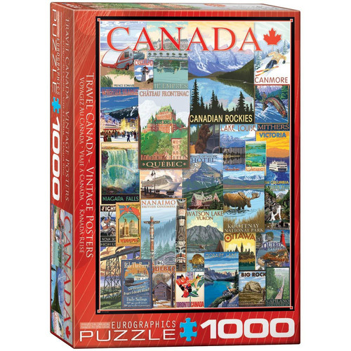Eurographics - EuroGraphics Travel Canada Puzzle Vintage Ads (1000 pièces) (6000-0778) Eurographics  - Eurographics