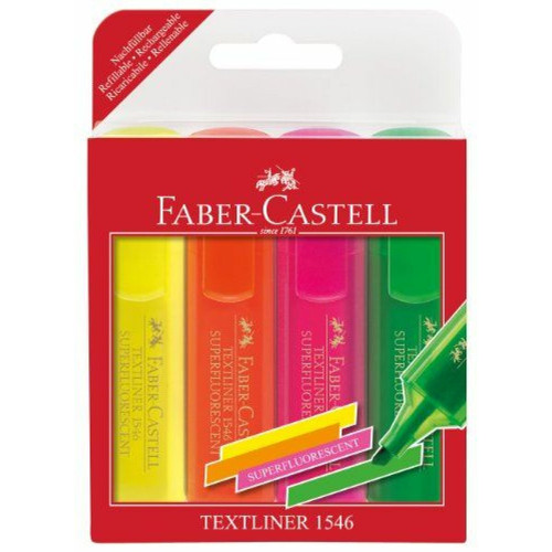 Faber-Castell - Faber-Castell 154604 Lot de 4 marqueurs surligneurs Différents coloris Faber-Castell  - Faber-Castell