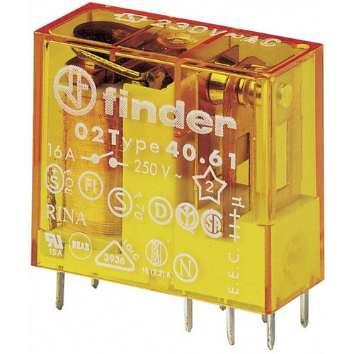 Fiches électriques Finder Finder Série 40 – Rele Mini Relais 5 mm 1 VA et vient 16 A 12 Vac