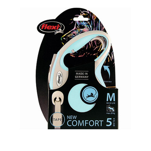 Flexi - Laisse New Comfort S Tape 5 m light blue Flexi CF10T5-251-HBL-20 Flexi  - Flexi