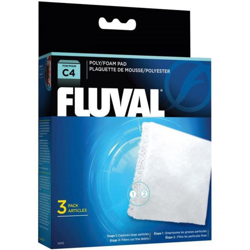 Fluval - FLUVAL Plaquette mousse/polyester C4,3unite - Pour poisson Fluval  - Fluval
