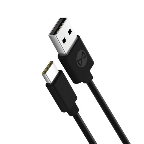 Câble antenne Forever Câble USB vers USB Type C Charge Rapide et synchronisation 1m Forever noir