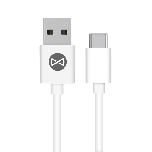 Câble antenne Forever Câble USB vers USB Type C Charge Rapide et synchronisation 1m Forever Blanc