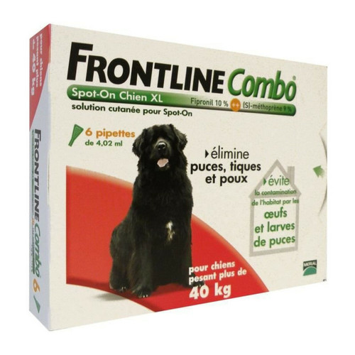 Frontline - FRONTLINE 6 pipettes Combo - Pour chien de 40 a 60 kg Frontline  - Frontline