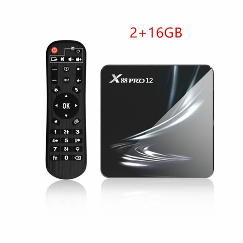 Generic - X88 Pro 12 Décodeur Rk3318 Android 12.0 Hd Double Bande Wifi6 Bluetooth Tv Box Noir 2Gb 16Gb Us Plug Generic  - Passerelle Multimédia