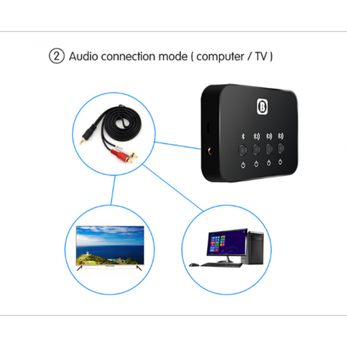 Generic 1 glisser 3 3.5mm voiture maison émetteur Bluetooth stéréo Bluetooth Sharer peut connecter 3 audio