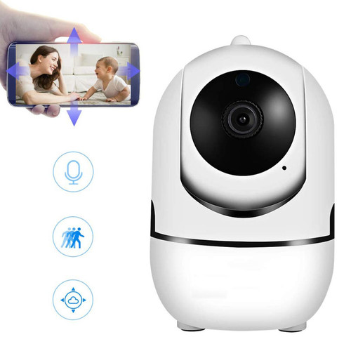 Generic - Caméra WiFi - Système de caméra de sécurité 1080P Caméra sans fil intérieure 2,4 GHz avec vision nocturne audio bidirectionnelle, croisière automatique, suivi de mouvement, alerte d'activité Generic  - Webcam wifi Webcam