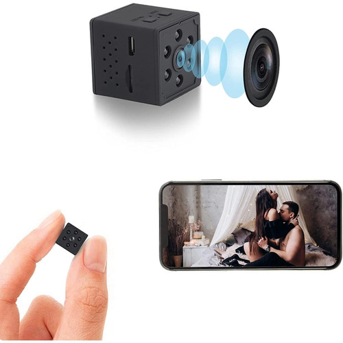 Generic - Mini caméra WiFi Full HD 1080p, petite caméra HD nounou portable avec vision nocturne et détection de mouvement, caméra de sécurité intérieure pour la maison et le bureau Generic  - Webcam Generic