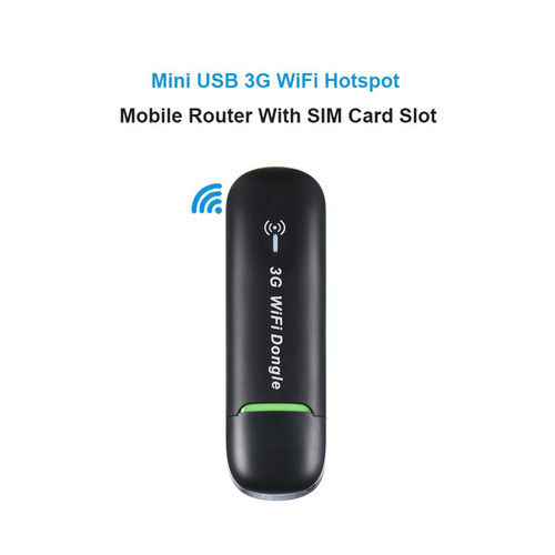 Generic Mini USB 3G WiFi Hotspot 3G Routeur mobile WiFi mobile Dongle USB Modem WCDMA sans fil avec logement pour carte SIM1310