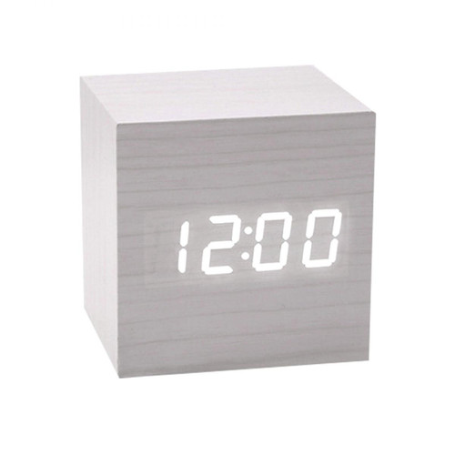 Generic - Réveil LED en bois Horloge électronique intelligente Table de bureau Commande vocale Horloge de fonction de répétition80 Generic  - Enregistreur DVD