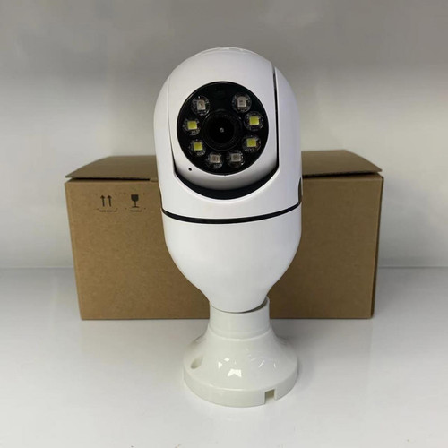 Generic Webcam 360 degrés Panoramique Caméra de surveillance de capuchon de lampe Maison sans fil WiFi HD Moniteur à distance pour téléphone portable