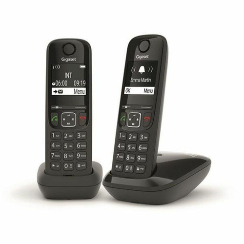 Gigaset - Téléphone sans fil duo dect noir - as690duonoir - GIGASET Gigaset  - Téléphone fixe-répondeur Gigaset